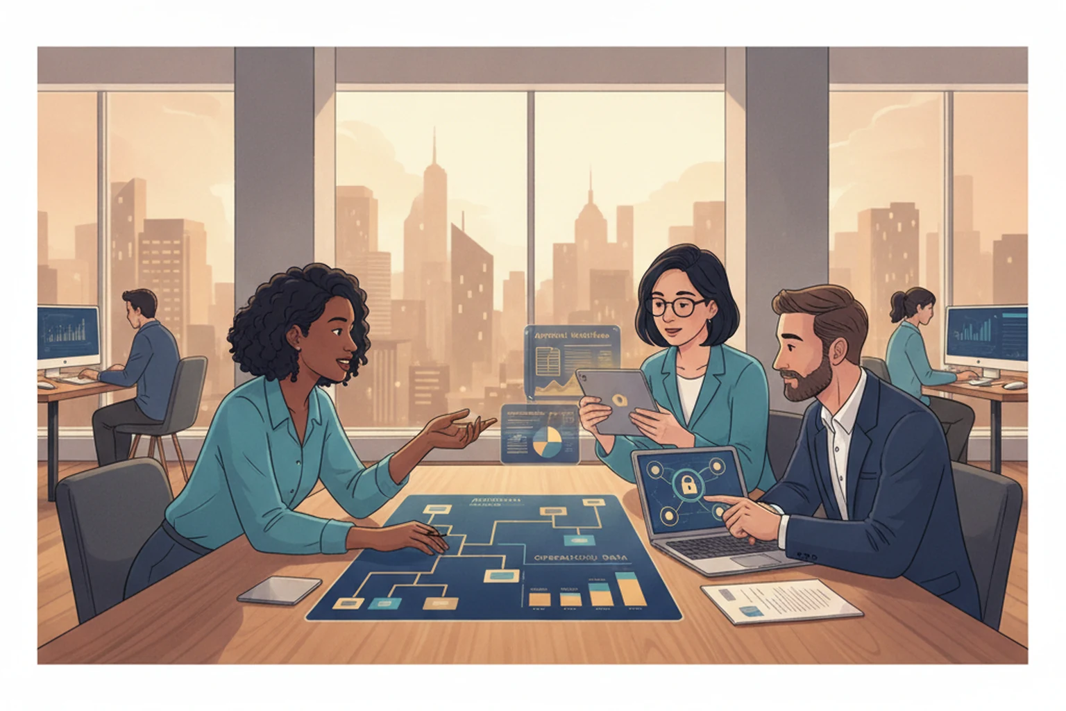 Research Brief: QuickBooks Operations Review Consistency editorial illustration