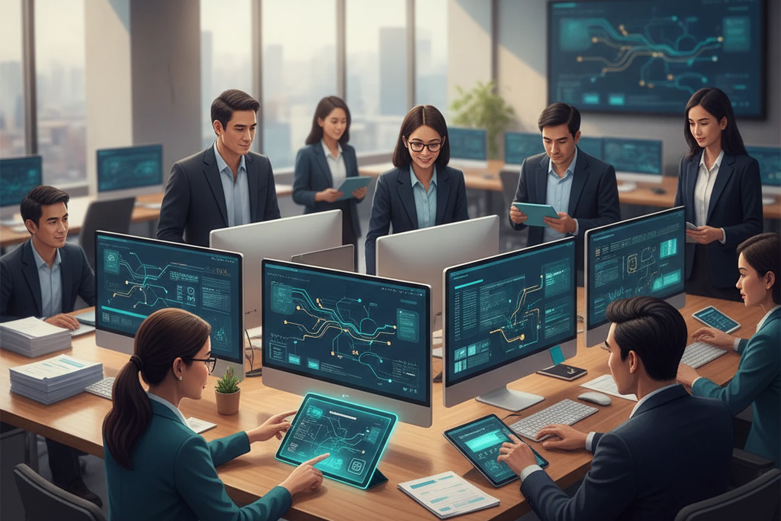 QuickBooks Operations: Work Queue Ownership editorial illustration