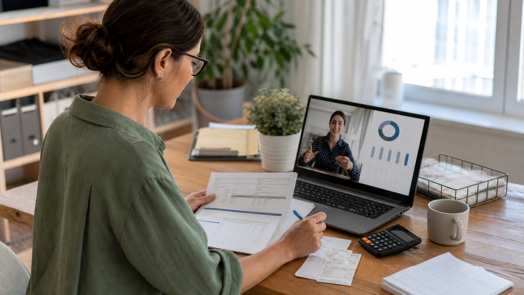 QuickBooks virtual assistant reviewing an organized bookkeeping workflow