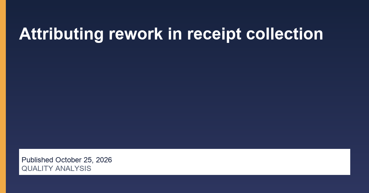 Attributing rework in receipt collection research thumbnail